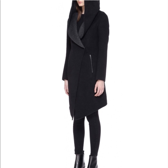 NWT Mackage wool leather hooded coat sz xs $990 HP party 🎉 pick!! - Picture 8 of 8